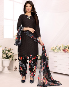 VERCO Crepe Solid Salwar Suit Material