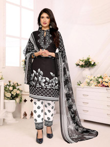 YASHIKA Crepe Floral Print Salwar Suit Material