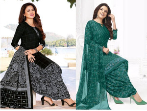 THIRA Crepe Printed Salwar Suit Material