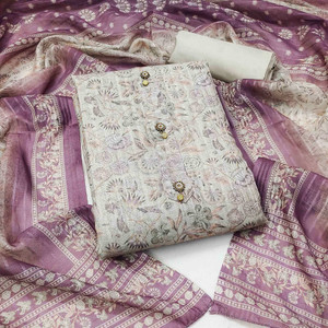 Peachmode Linen Printed Salwar Suit Material