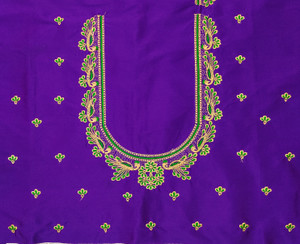vishwambhari enterprise Art Silk Embroidered Blouse Material
