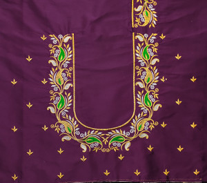 vishwambhari enterprise Art Silk Embroidered Blouse Material