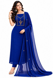 radha fashion Georgette Embroidered Kurta & Churidar Material