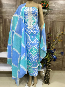 SILKORA Pure Cotton Printed Salwar Suit Material