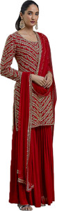 IYALAFAB Georgette Embroidered Salwar Suit Material