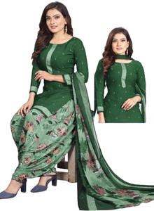 THIRA Crepe Floral Print Salwar Suit Material