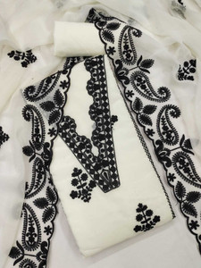 TNT Georgette Embroidered Salwar Suit Material