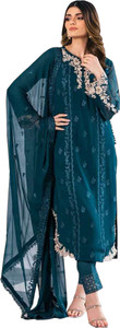 Uday Fashion Georgette Embroidered Salwar Suit Material