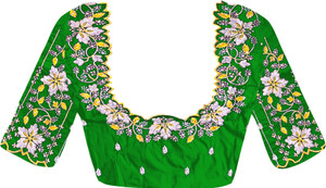 OMINI FASHION Art Silk Embroidered Blouse Material