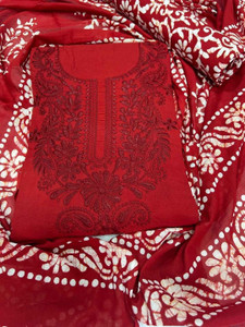 Farooq Dyeing Pure Cotton Embroidered Salwar Suit Material