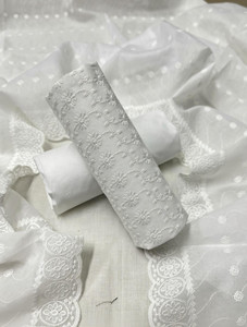 dastoori Pure Cotton Embroidered Salwar Suit Material