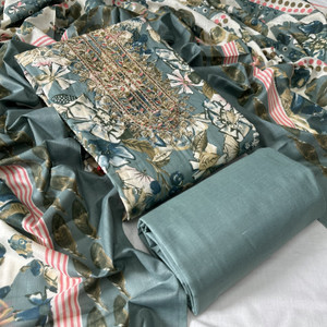 krishna boutique Pure Cotton Printed Salwar Suit Material