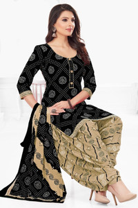 SIMPLYENTHIC Crepe Printed Kurta & Churidar Material
