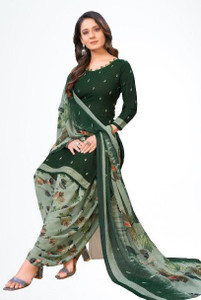 EverEthnic Crepe Printed Salwar Suit Material