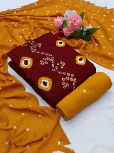 KESHAV FASHION Viscose Rayon Polka Print, Printed, Self Design, Colorblock Salwar Suit Material