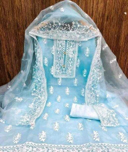 Stylebhawani Net/Lace Embroidered Salwar Suit Material