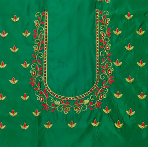 vishwambhari enterprise Pure Silk Embroidered Blouse Material