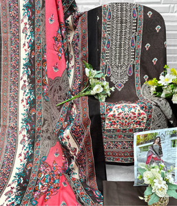 Zenwear Pure Cotton Embroidered Salwar Suit Material