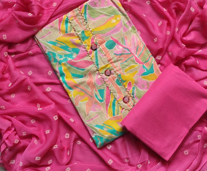 GC80 BY GAURI COLLECTION Pure Cotton Printed Salwar Suit Material