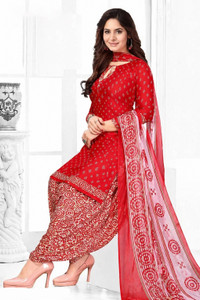 YASHIKA Crepe Floral Print Salwar Suit Material
