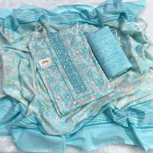 SILKORA Pure Cotton Printed Salwar Suit Material