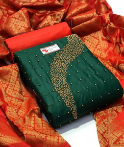kritanya creation Pure Cotton Self Design Kurta & Churidar Material