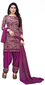 SUITIFY Crepe Printed, Self Design Salwar Suit Material