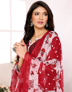 SIMPLYETHNIC Crepe Printed Salwar Suit Material