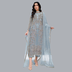 Pihu Fashion Georgette Embroidered Salwar Suit Material