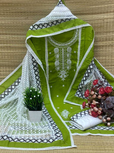 balaji fashion Pure Cotton Embroidered Salwar Suit Material