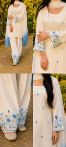 Loviraa Cotton Blend Floral Print Kurta & Churidar Set - Image 2