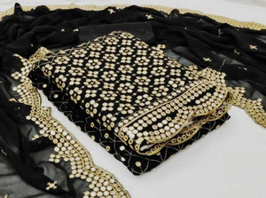 Stylebhawani Georgette Embroidered Salwar Suit Material