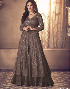 TEELFAB Embroidered Semi Stitched Lehenga & Kurta