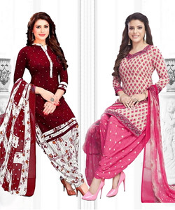 YASHIKA Crepe Printed Salwar Suit Material