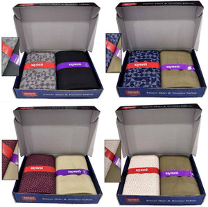 रेमंड कॉटन ब्लेंड चेकर्ड शर्ट और ट्राउज़र का कपड़ा