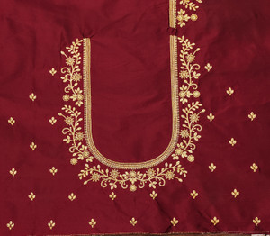 vishwambhari enterprise Art Silk Embroidered Blouse Material