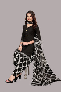AYKA CLOTHINGS Crepe Printed Salwar Suit Material