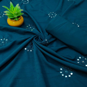 जंगल हर्ब्स कॉटन ब्लेंड एम्ब्रॉइडरेड कुर्ता एंड चूड़ीदार मटेरियल