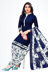 EverEthnic Crepe Printed Salwar Suit Material