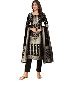 SARVAH Art Silk Self Design Salwar Suit Material