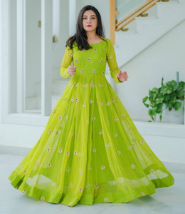 Wedani Lifestyle Georgette Embroidered Kurta Fabric