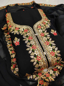 SWARNGANGA TEX Georgette Embroidered Salwar Suit Material