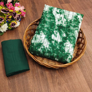jungle herbs Cotton Blend Embroidered Salwar Suit Material