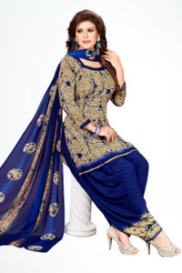 VERCO Crepe Printed Salwar Suit Material