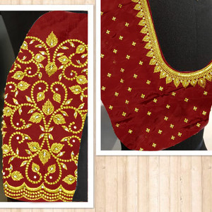 SRIBALAJIESTORE Art Silk Self Design Blouse Material