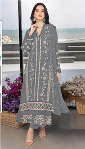 Fashion Care Georgette Embroidered Salwar Suit Material