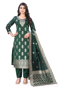 SARVAH Art Silk Self Design Salwar Suit Material