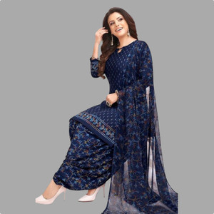 SIMPLYETHNIC Crepe Printed Salwar Suit Material