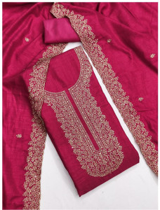 Maiyaash Cotton Silk Embroidered Salwar Suit Material
