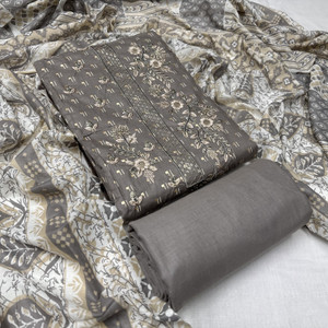 krishna boutique Pure Cotton Embroidered, Printed Salwar Suit Material